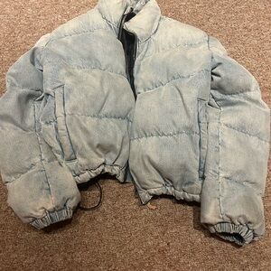 Alexander Wang Sky Blue Puffer Jean Jacket